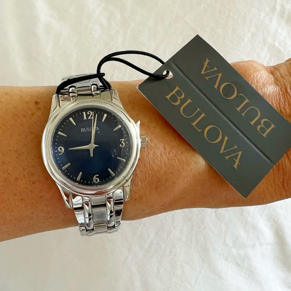 BULOVA Blue Dial Stainless Steel Women's Watch